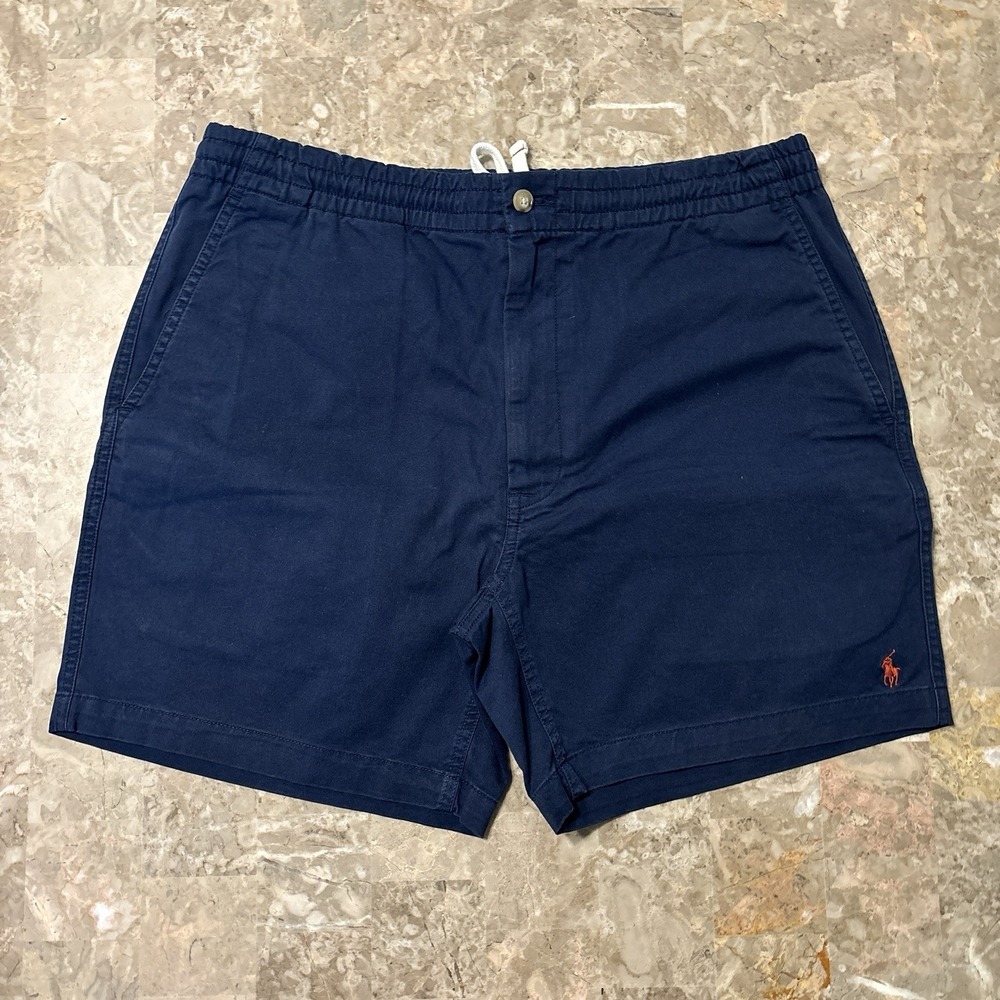 Polo Ralph Lauren Shorts Mens Large Blue Prepster Chino 6" Elastic Waist
